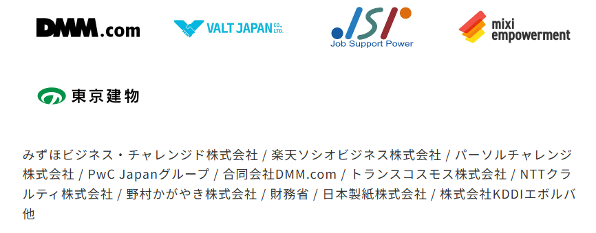 マナビーの就職先例